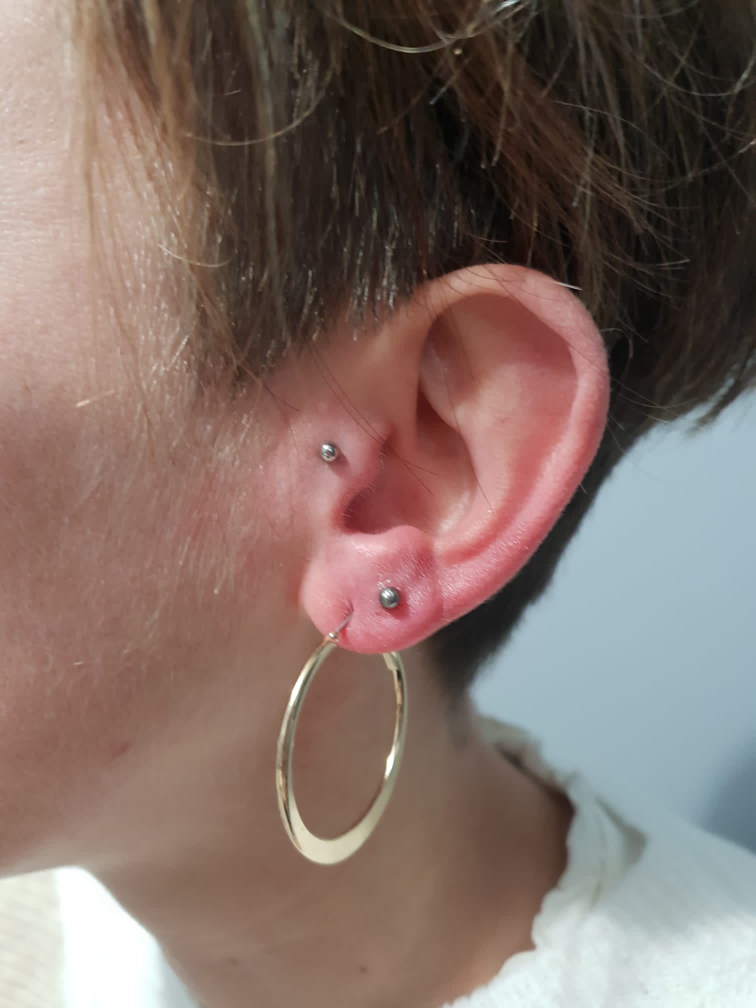 Piercing oreille - Piercing lobe tragus - De Style En Aiguille Moirans Rives